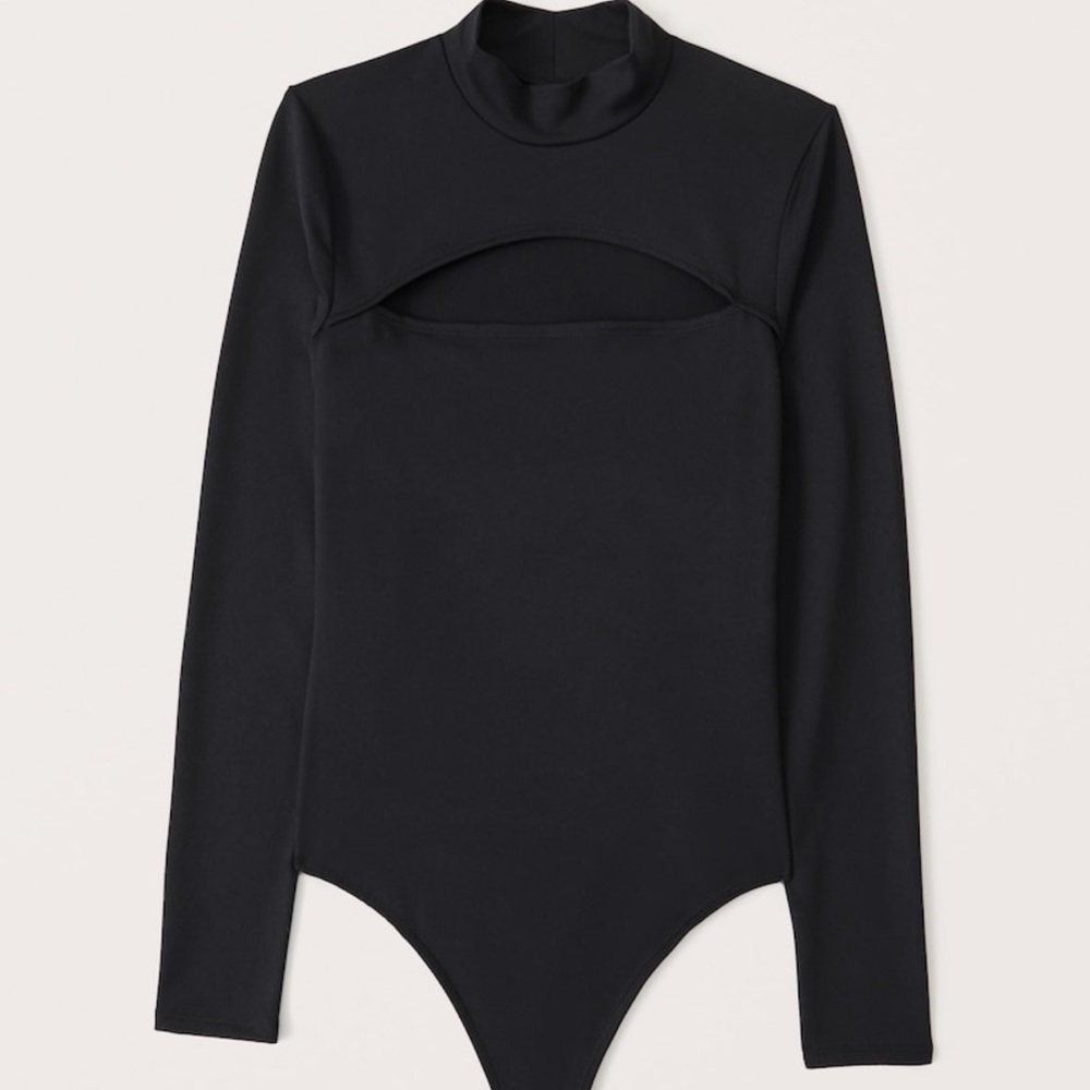 ✨Abercrombie Long Sleeve Seamless Mockneck Cutout bodysuit✨